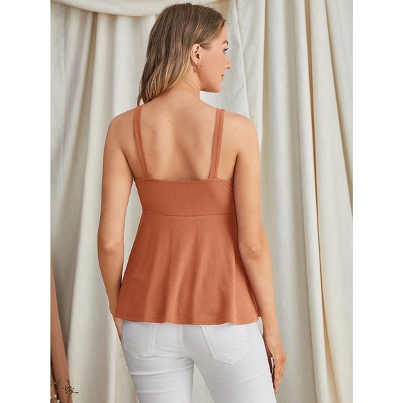 Maternity Peplum Cami Top - Picture 4 of 11